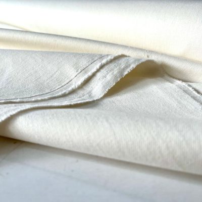 Kırık Beyaz Likralı Denim Kot Kumaş