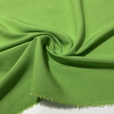 Dökümlü Naturel Keten Kumaş Yeşil