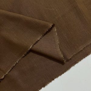 Kahverengi Natural Keten Kumaş