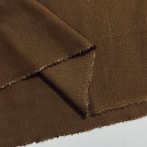 Kahverengi Natural Keten Kumaş