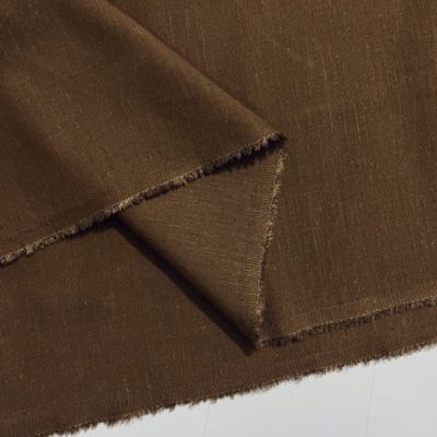 Kahverengi Natural Keten Kumaş