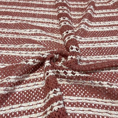Kiremit Ekru Çiçekli Missoni Kumaş