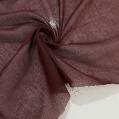 Koyu Bordo Pamuk Tülbent Kumaş