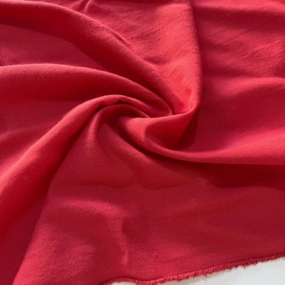 Taşlanmış Koton Kumaş Soft Kırmızı