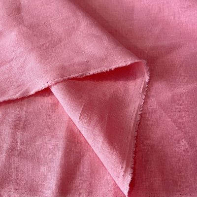 Ham Keten Kumaş Şeker Pembe