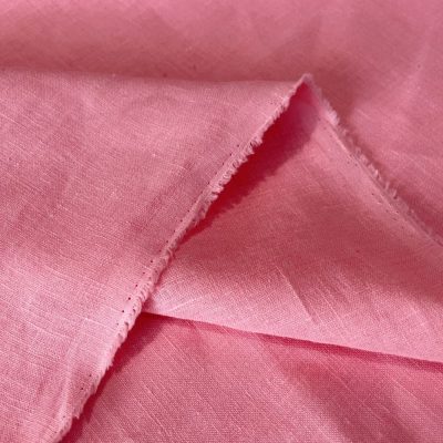 Ham Keten Kumaş Şeker Pembe