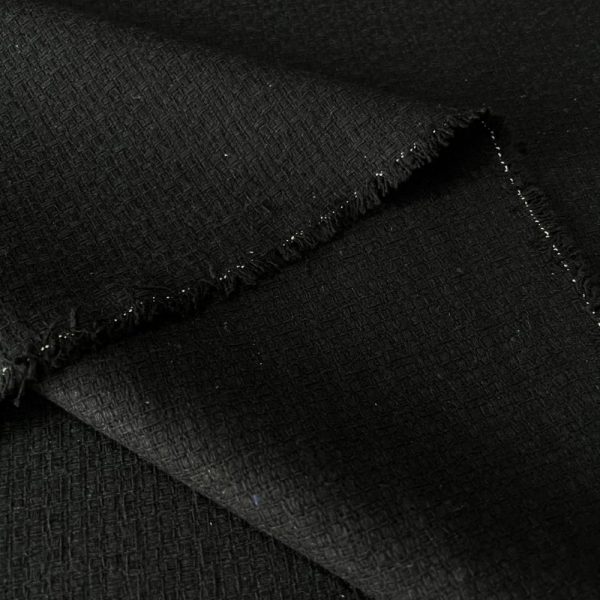 Klasik Cotton Şanel Kumaş Siyah