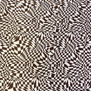 Modern Kahve Desenli İpek Saten Kumaş