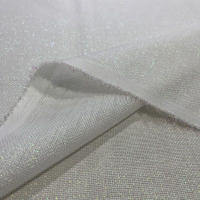 Simli Linen Keten Kumaş Ekru AYTKS