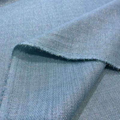 Simli Linen Keten Kumaş Turkuaz AYTKS