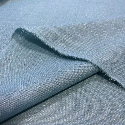 Simli Linen Keten Kumaş Turkuaz AYTKS