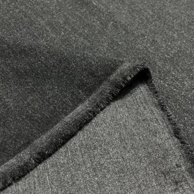 Çift Taraflı Blazer Yünlü Flanel Kaşmir Füme
