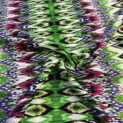 Otantik Desenli Viskon Kumaş Yeşil HSY