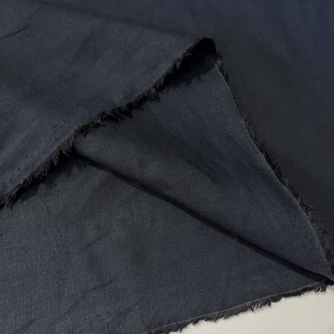 Soft Lacivert Dökümlü Ham Keten