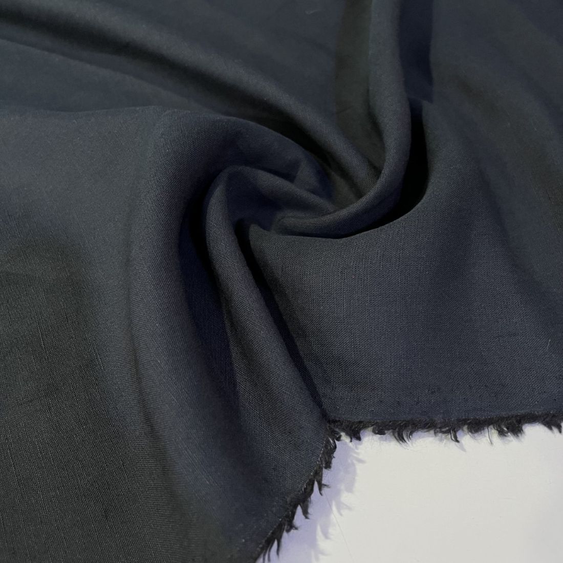 Soft Lacivert Dökümlü Ham Keten