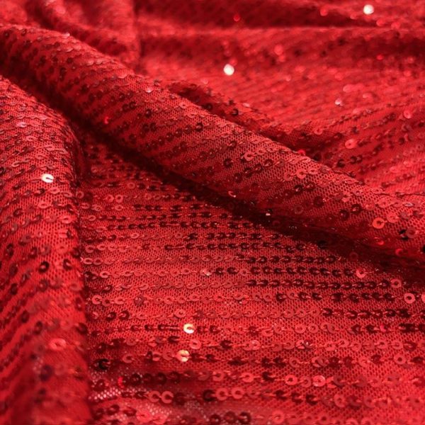 Zara Pullu Payet Kumaş Kırmızı AYT