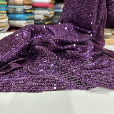 Zara Pullu Payet Kumaş Mürdüm AYT