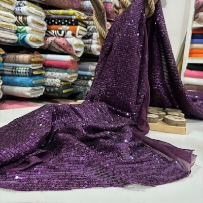 Zara Pullu Payet Kumaş Mürdüm AYT
