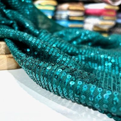 Zara Pullu Payet Kumaş Zümrüt AYT