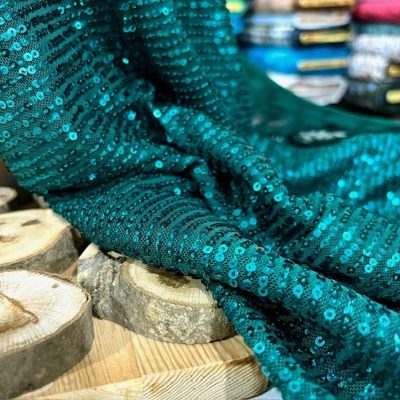 Zara Pullu Payet Kumaş Zümrüt AYT