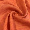 Jakarlı Dökümlü Keten Kumaş Orange YVZ