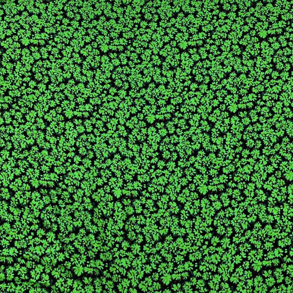 Çıtır Yeşil Çiçekli İpek Viskon Kumaş