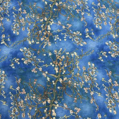Dior Desenli Jorjet Krep Kumaş Mavi