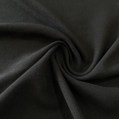 Dökümlü Pamuk Keten Kumaş Siyah BYA
