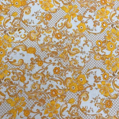 Dolce Gabbana Desen Pamuklu Keten Sarı