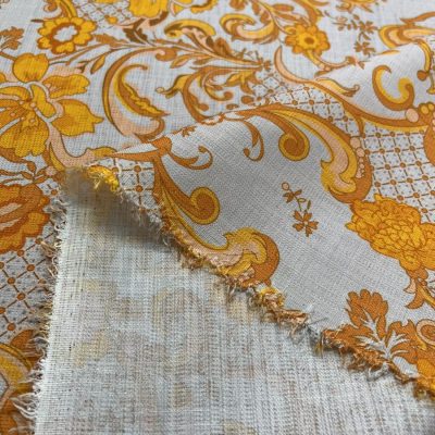Dolce Gabbana Desen Pamuklu Keten Sarı