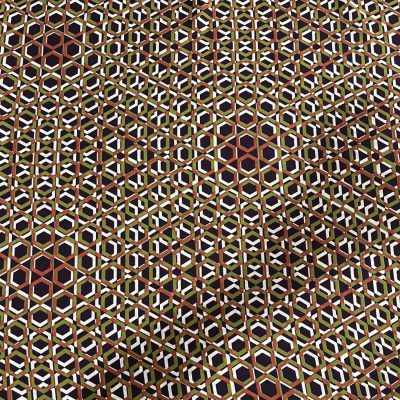 Geometrik Desenli Dökümlü Krep Kumaş