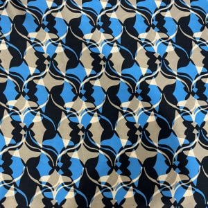 Gri Mavi Krep Saten Kumaş AHM