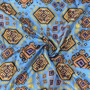 Gucci Krep Saten Kumaş Mavi AHM