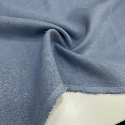 İthal 100% Ham Keten Kumaş Açık İndigo MYL