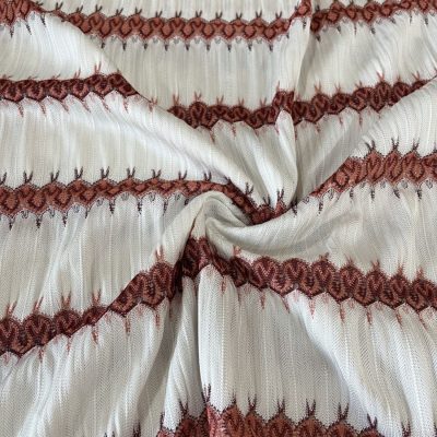 Kiremit Beyaz Missoni Kumaş