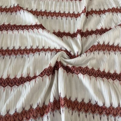 Kiremit Beyaz Missoni Kumaş