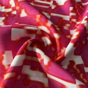 Pembe Beyaz İpeker Cupro Kumaş