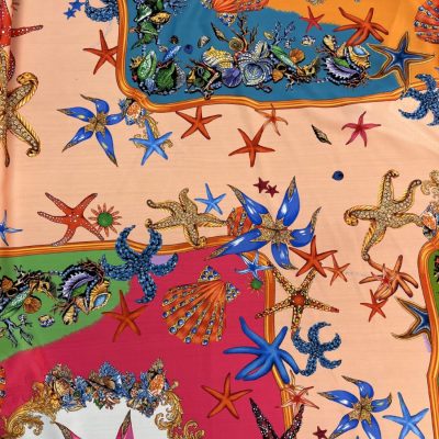 Versace Deniz Yıldızı Jorjet Krep Kumaş