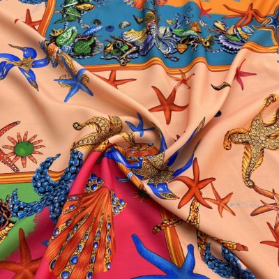 Versace Deniz Yıldızı Jorjet Krep Kumaş