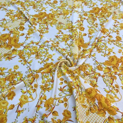 Versace Jorjet Krep Kumaş Sarı