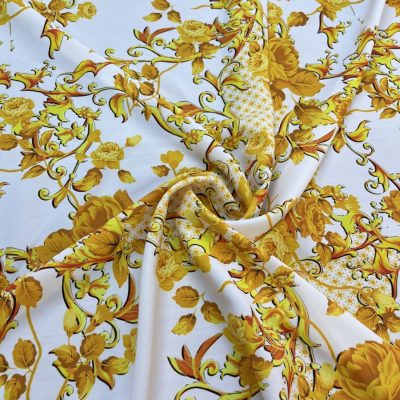 Versace Jorjet Krep Kumaş Sarı