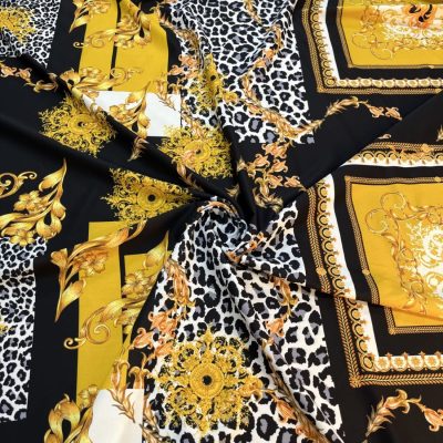 Versace Jorjet Krep Kumaş Siyah