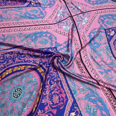 Versace Saten Şifon Kumaş Pembe