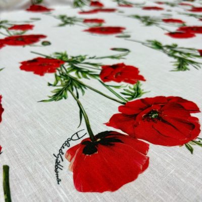 Dolce Gabbana Pamuklu Keten Kumaş