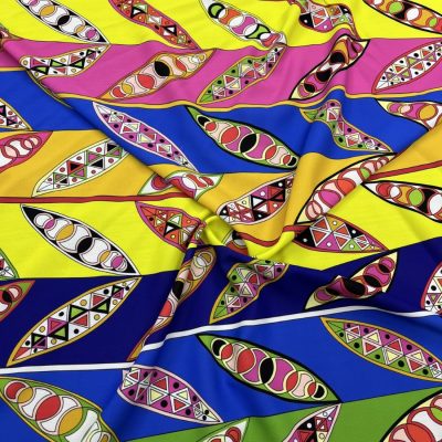 Emilio Pucci Spring Desenli Kumaş Mavi