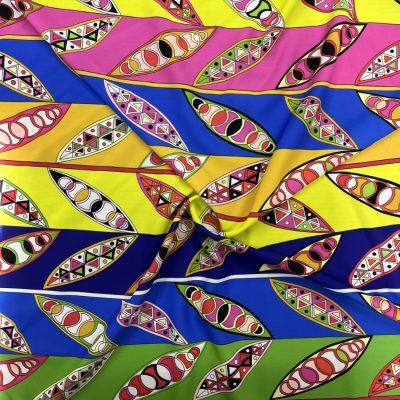Emilio Pucci Spring Desenli Kumaş Mavi