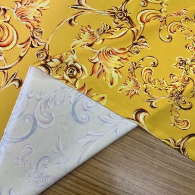 Versace Jorjet Krep Kumaş Hardal