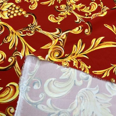 Versace Jorjet Krep Kumaş Kırmızı
