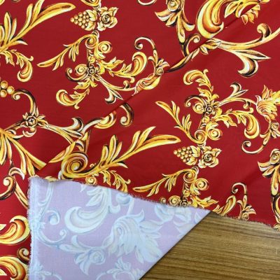 Versace Jorjet Krep Kumaş Kırmızı