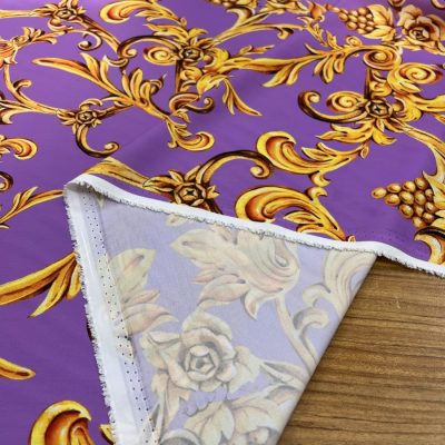 Versace Jorjet Krep Kumaş Leylak